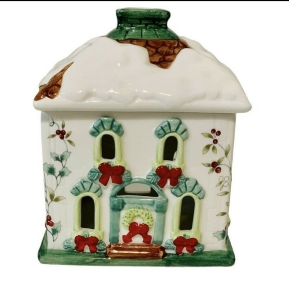Pfaltzgraff Other - 🎁Pfaltzgraff NIB Winterberry Sculpted Pierced House Holiday Lite with Tea Light